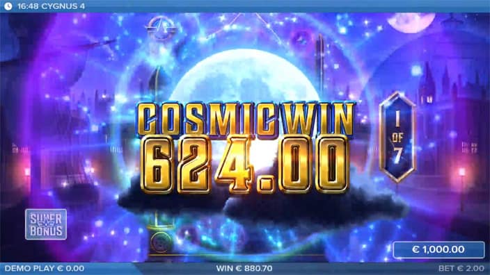 Cygnus 4 slot big win