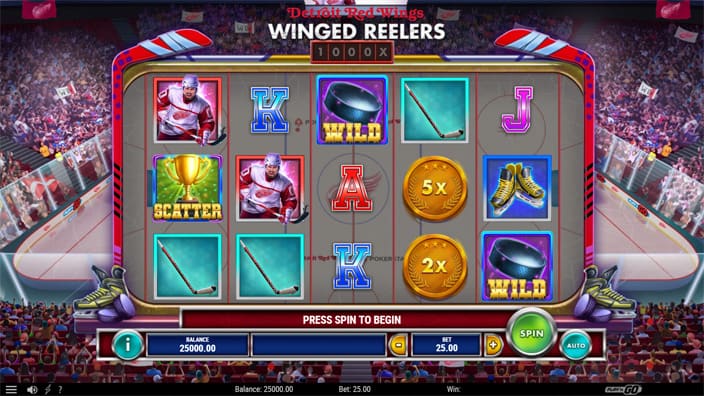 Detroit Red Wings Winged Reelers slot