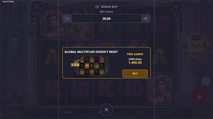 King of Mafia slot bonus buy