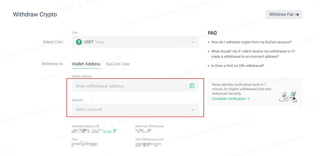 Kucoin withdrawal