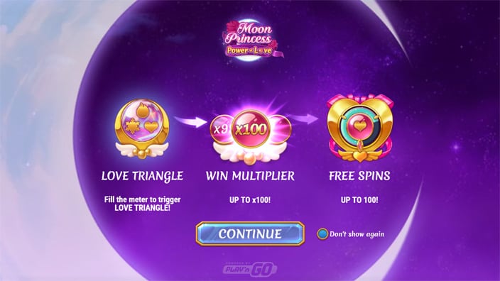 Moon Princess Power of Love slot features