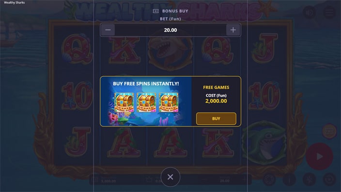 Wealthy Sharks slot bonus buy