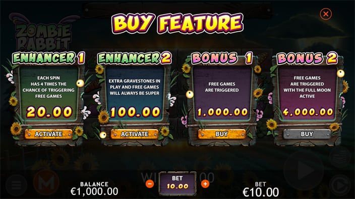 Zombie Rabbit Invasion slot bonus buy