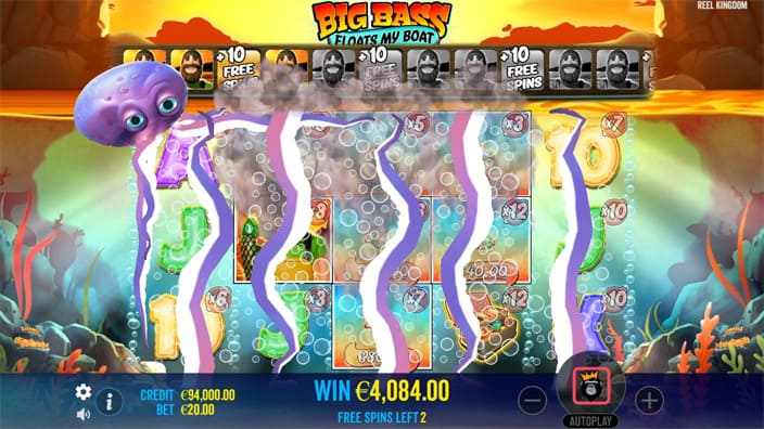 Big Bass Floats My Boat slot feature octopus