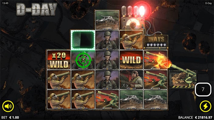 D Day slot feature Howitzer