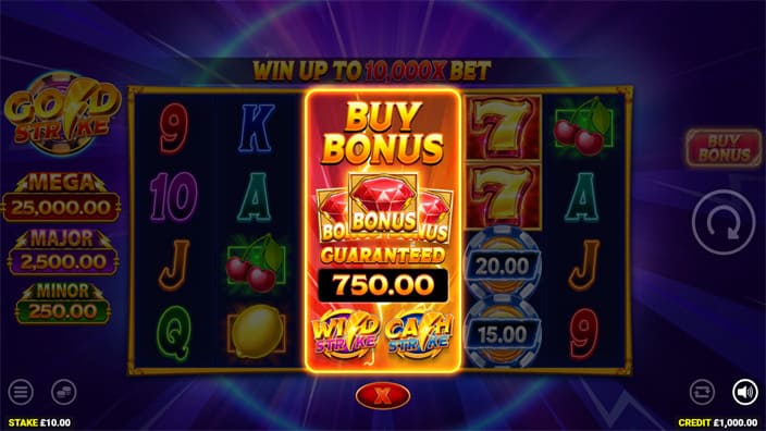 Gold Strike slot bonus buy