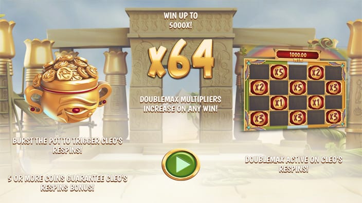 CleoPatrick DoubleMax slot features