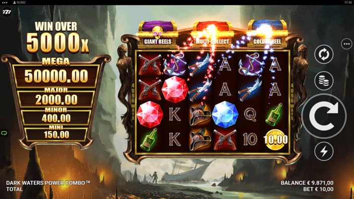 Dark Waters Power Combo slot feature token symbols