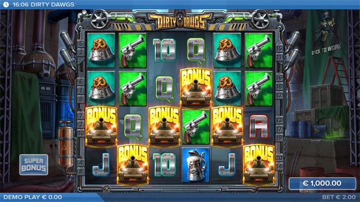 Dirty Dawgs of Nitropolis slot free spins