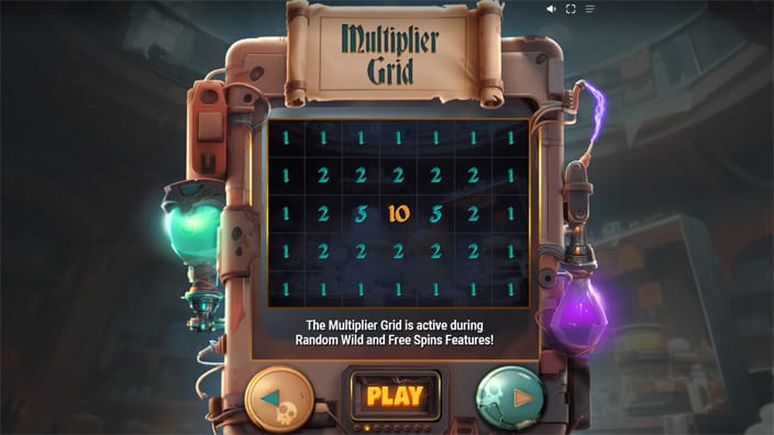 Dr Francashtein slot feature multiplier grid