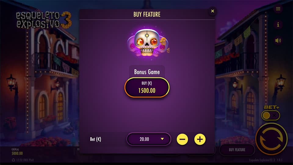 Esqueleto Explosivo 3 slot bonus buy