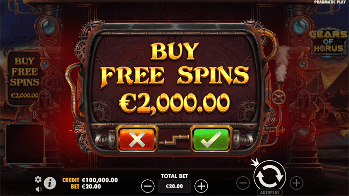 Gears of Horus slot bonus buy