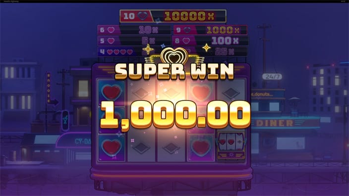 Hearts Highway slot big win