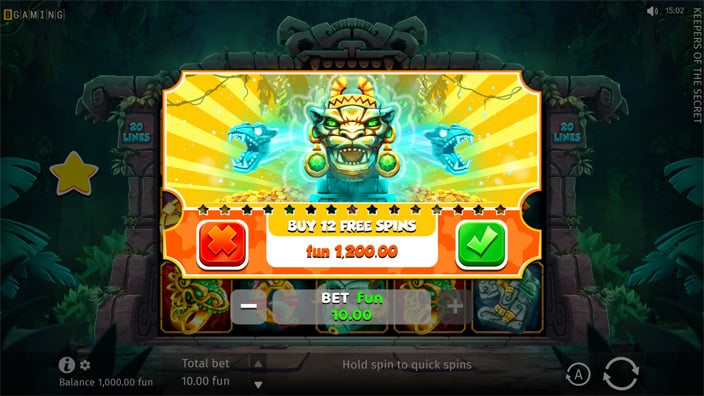 Keepers of the Secret slot bonus buy