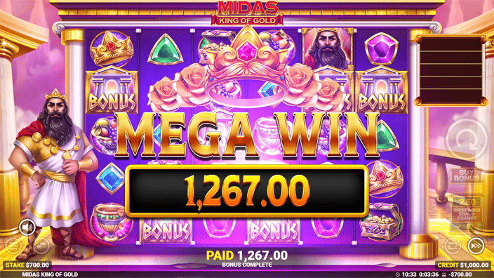 Midas King of Gold slot big win