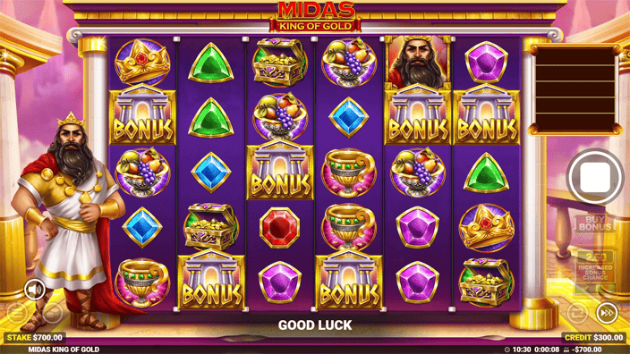 Midas King of Gold slot free spins