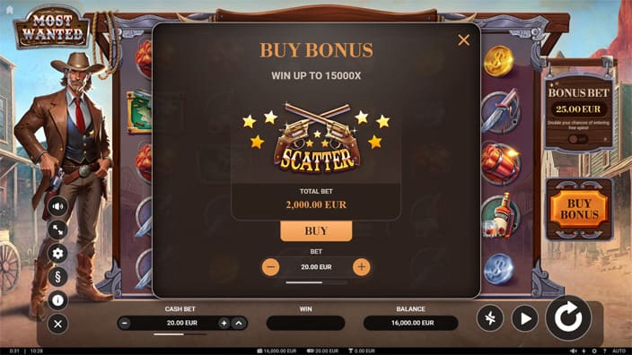 Most Wanted slot bonus buy