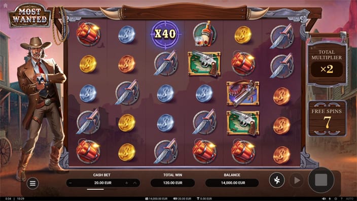 Most Wanted slot feature multiplier