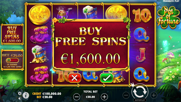 Pot of Fortune slot bonus buy