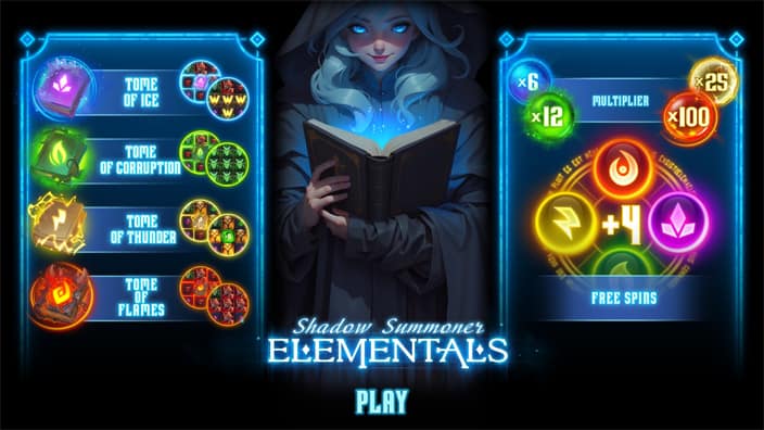 Shadow Summoner Elementals slot features