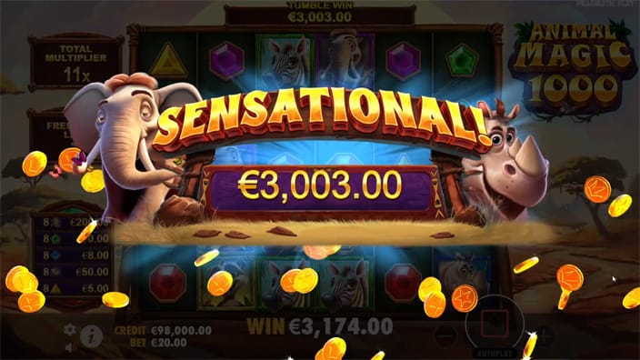 Animal Magic 1000 slot big win