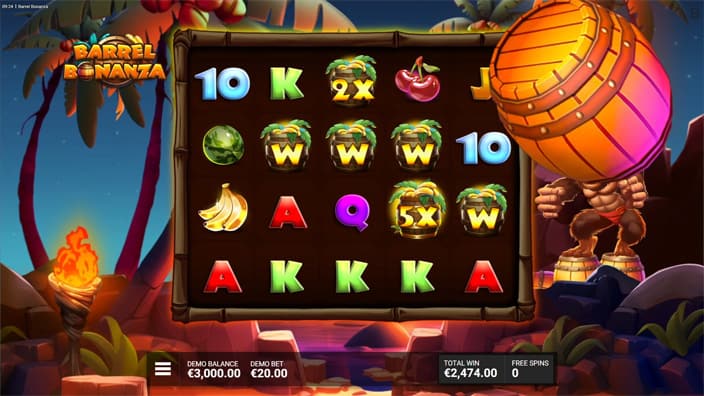 Barrel Bonanza slot feature going bananas