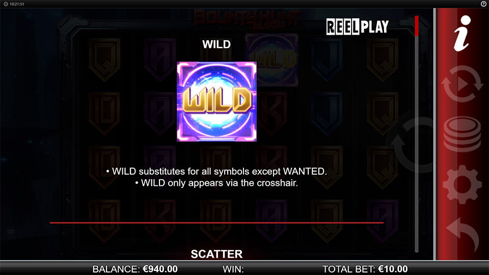 Bounty Hunt Reloaded slot paytable