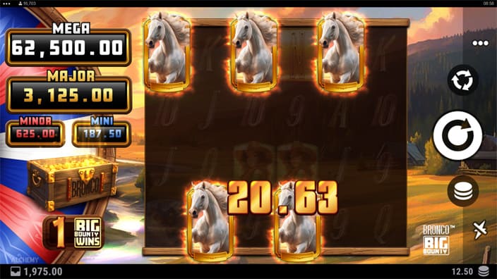 Bronco Big Bounty slot feature bronco symbol