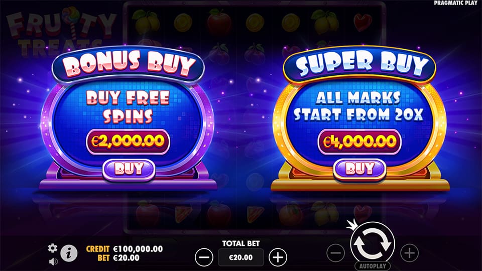 Fruity Treats slot bonus buy