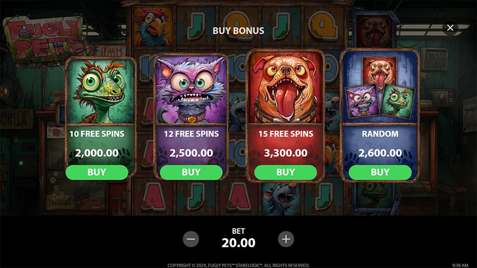 Fugly Pets slot bonus buy