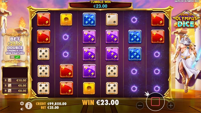 Gates of Olympus Dice slot feature tumble