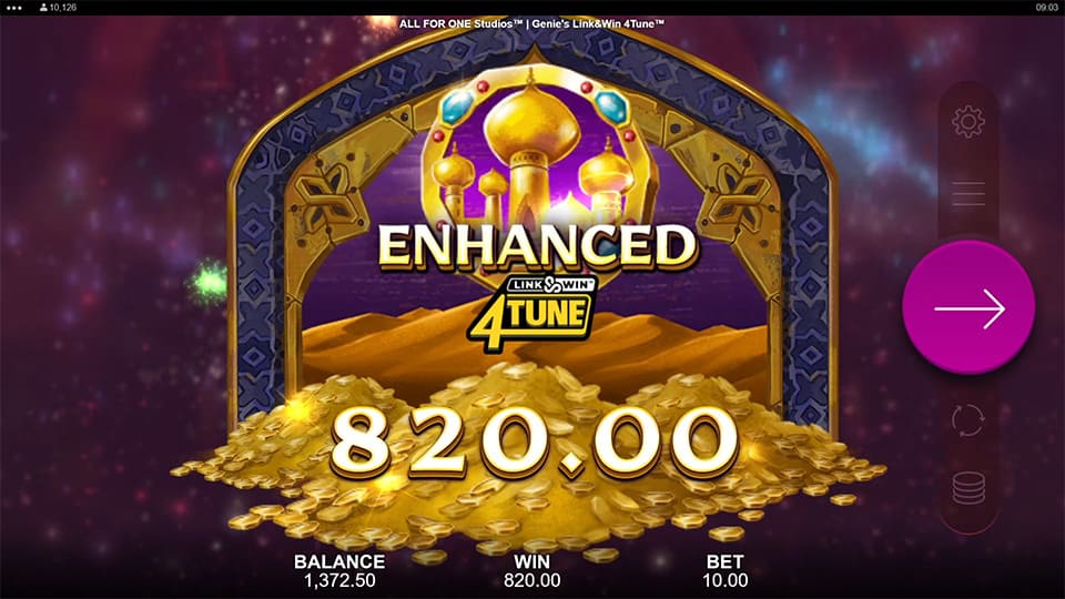 Genies Link and Win 4tune slot big win