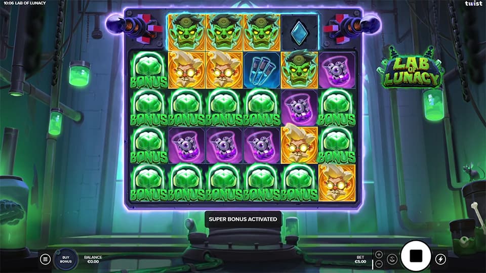 Lab of Lunacy slot free spins