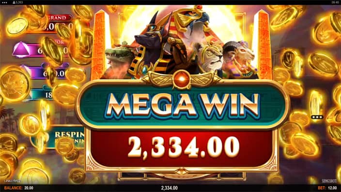 Links of Ra 2 slot big win