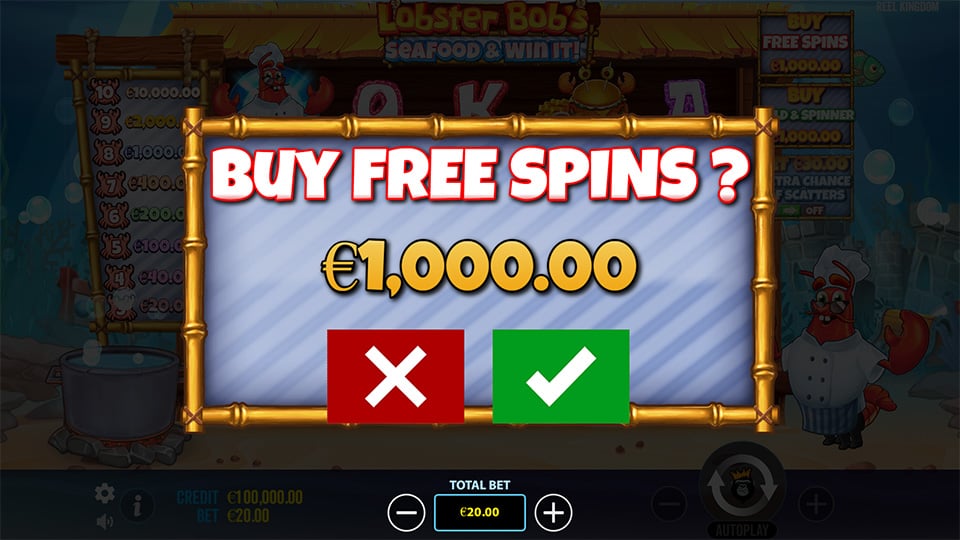 Lobster Bobs Sea Food and Win It slot bonus buy