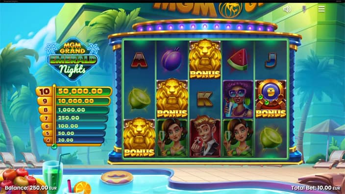 MGM Grand Emerald Nights slot free spins