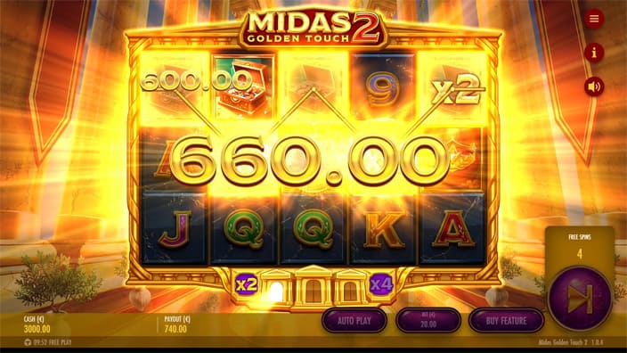 Midas Golden Touch 2 slot big win