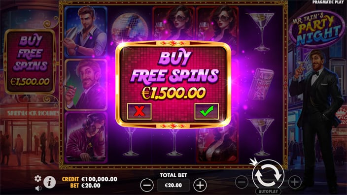 Mr Tains Party Night slot bonus buy