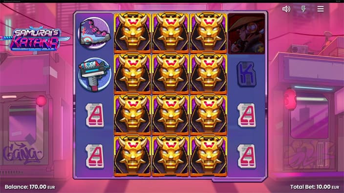 Samurais Katana slot feature stacked wilds