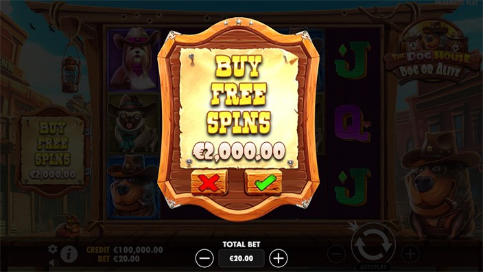 The Dog House Dog or Alive slot bonus buy