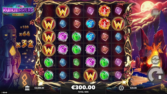 The Runemakers DoubleMax slot feature wild symbol