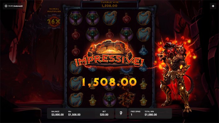 Underworld slot big win