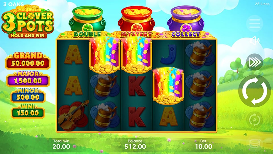 3 Clover Pots slot free spins