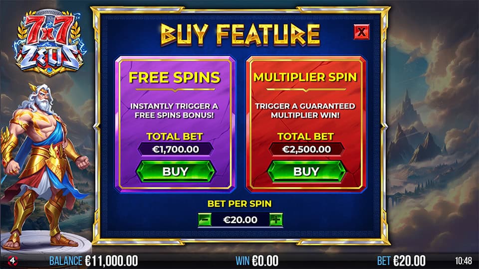 7x7 Zeus slot bonus buy