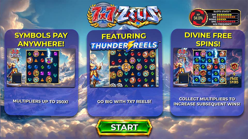 7x7 Zeus slot features