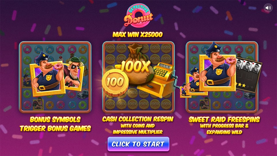 Detective Donut slot features