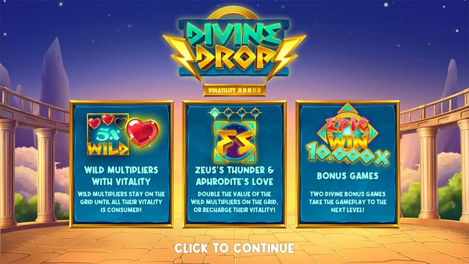 Divine Drop slot features