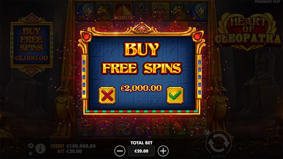 Heart of Cleopatra slot bonus buy