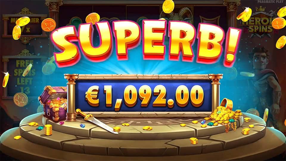 Heroic Spins slot big win