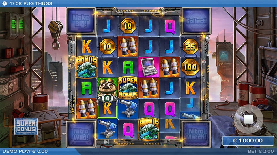 Pug Thugs of Nitropolis slot free spins